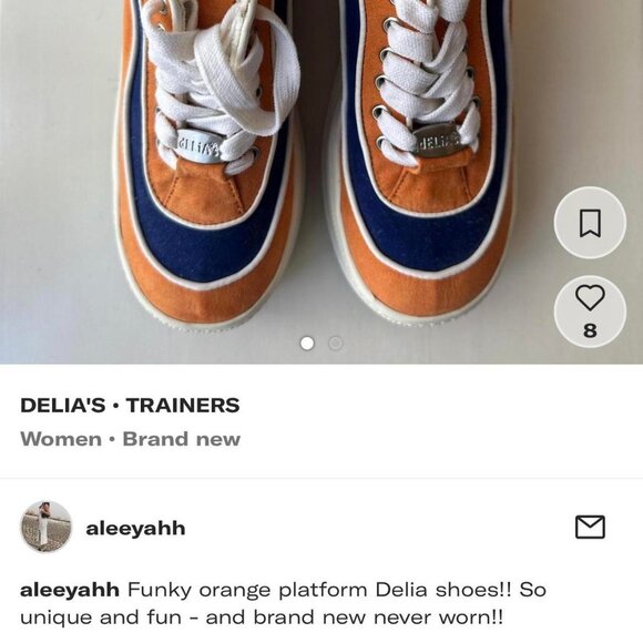 Yellow + Blue Delia’s Platform Sneakers - Picture 6 of 6